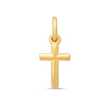 Sterling Silver Yellow Gold Plated Silver Mini Cross Pendant