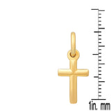 Sterling Silver Yellow Gold Plated Silver Mini Cross Pendant