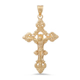 Sterling Silver Yellow Gold Plated Signature Crucifix Pendant