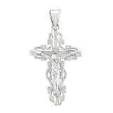 Sterling Silver Yellow Gold Plated San Clemente Crucifix Pendant