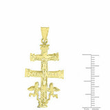 Sterling Silver Yellow Gold Plated Cara Vaca Crucifix Pendant