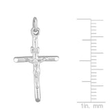 Sterling Silver Yellow Gold Plated Nazareth Crucifix Pendant