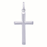 Sterling Silver Yellow Gold Plated Silver Polished Cross Pendant