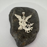 925 Sterling Silver Large St. Michael Pendant