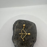 Sterling Silver Yellow Gold Plated St. Sebastian Pendant (Large)