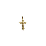 Sterling Silver Yellow Gold Plated Signature Crucifix Pendant (Small)