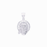 Sterling Silver Yellow Gold or Platinum Plated Jesus of Nazareth Pendant