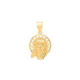 Sterling Silver Yellow Gold or Platinum Plated Jesus of Nazareth Pendant