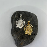 Sterling Silver Yellow Gold or Platinum Plated Jesus of Nazareth Pendant