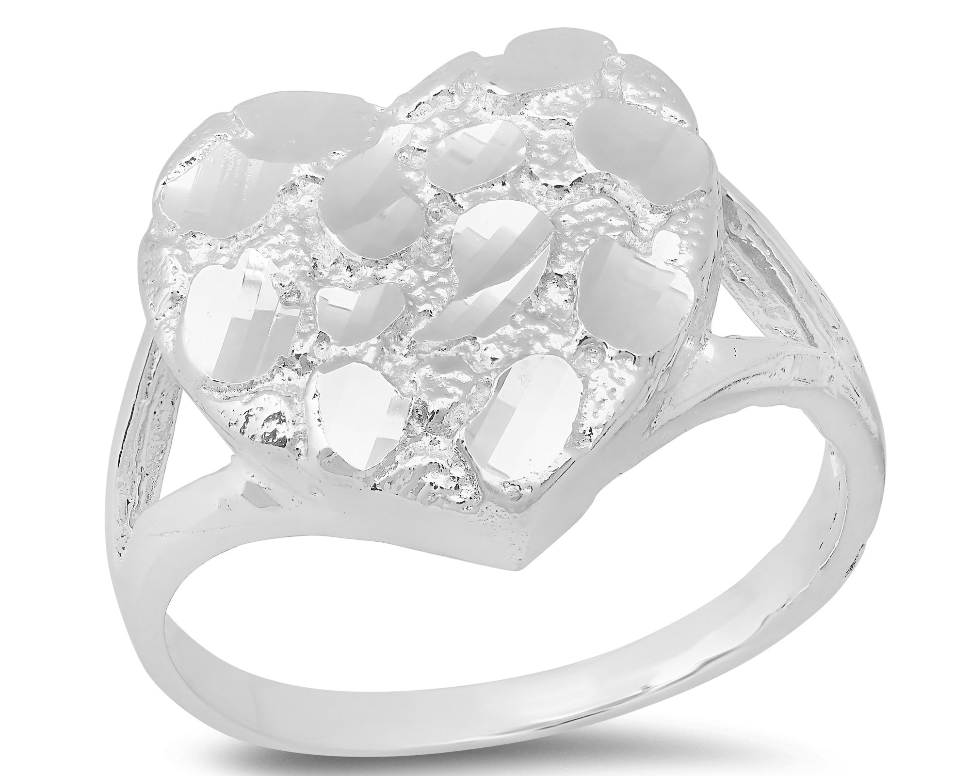 Sterling Silver and Gold Plated Silver Nugget Ring