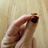 Gold Plated Silver Polished Cross Ring