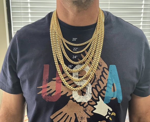 Yellow Gold Plated 6 mm Miami Cuban Link Chain ( 16-30 Inch )