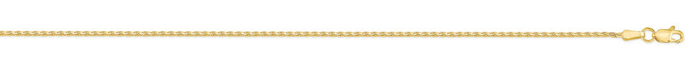 14K Yellow Gold 1 mm Wheat Chain (16-24 Inch)