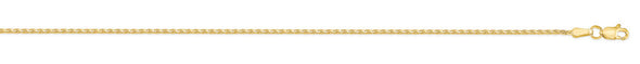 14K Yellow Gold 1 mm Wheat Chain (16-24 Inch)