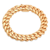Sterling Silver 13mm Handmade Cuban Link Bracelet (8-9")