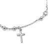 Sterling Silver 4mm Polished Rosary Bracelet (7 Inch)