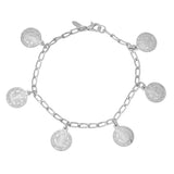 Gold and Platinum Plated San Benito Charm Bracelet