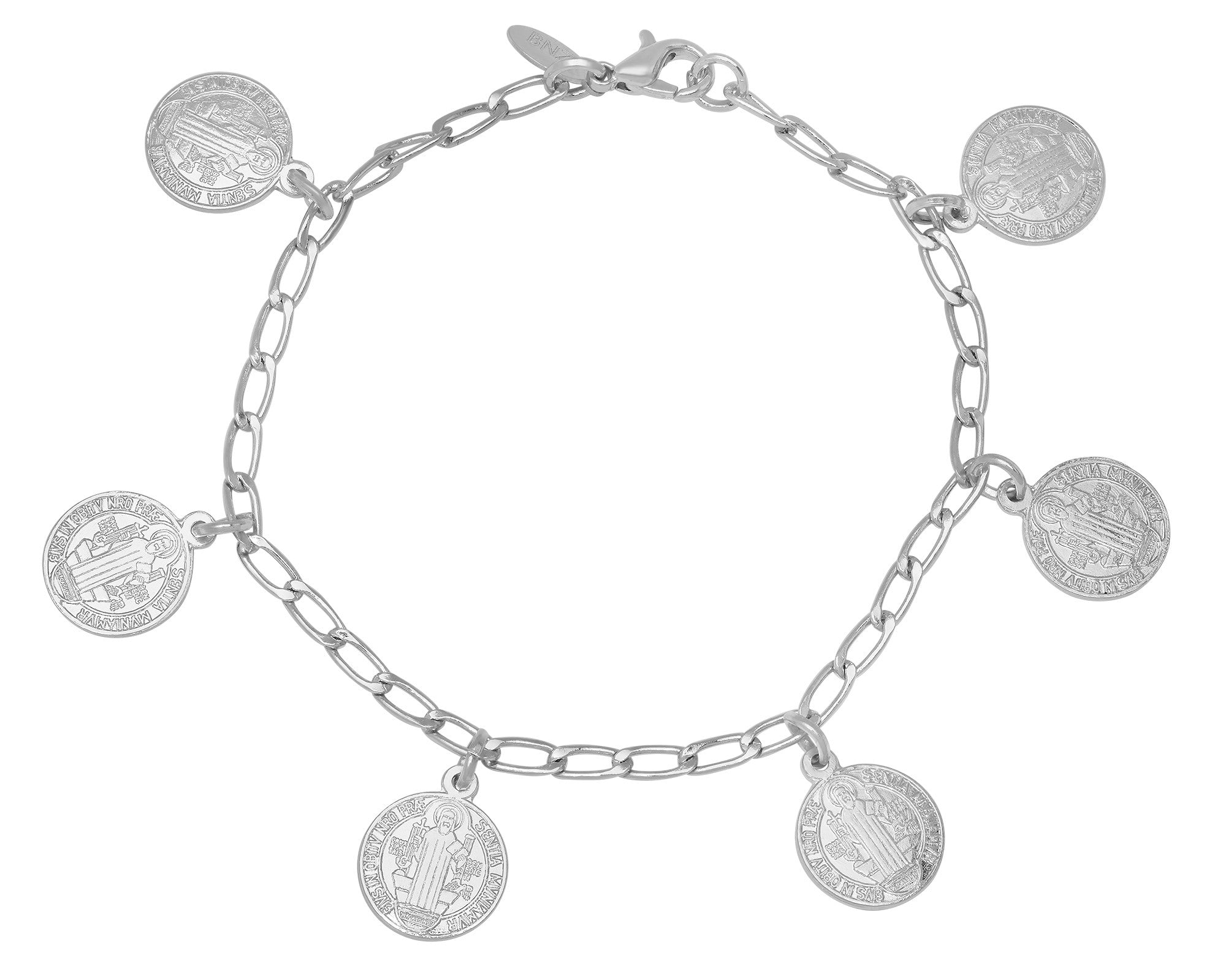 Gold and Platinum Plated San Benito Charm Bracelet