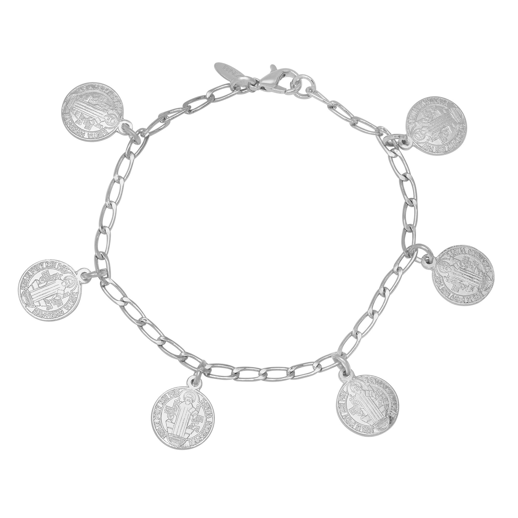 Gold and Platinum Plated San Benito Charm Bracelet
