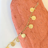 Gold and Platinum Plated San Benito Charm Bracelet