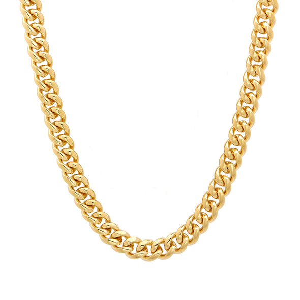 Yellow Gold Plated 6 mm Miami Cuban Link Chain (16-32 Inch)