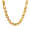 Yellow Gold Plated 7 mm Miami Cuban Link Chain (16-32 Inch)