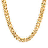 Yellow Gold Plated 8 mm Miami Cuban Link Chain (18-32 Inch)