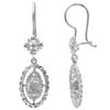 Rhodium or Yellow Gold Plated Guadalupe Leverback Earring