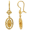 Rhodium or Yellow Gold Plated Guadalupe Leverback Earring