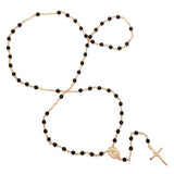 Yellow Gold Plated Polished Glass Bead (26")
