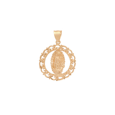 Yellow Gold Plated Our Lady of Guadalupe Necklace
