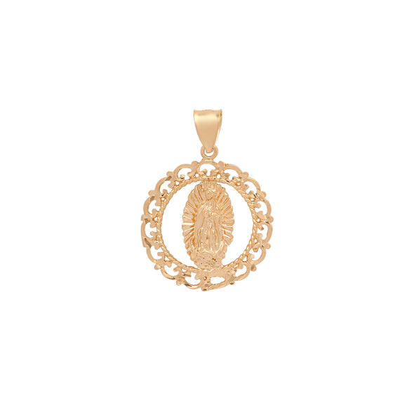 Yellow Gold Plated Our Lady of Guadalupe Necklace