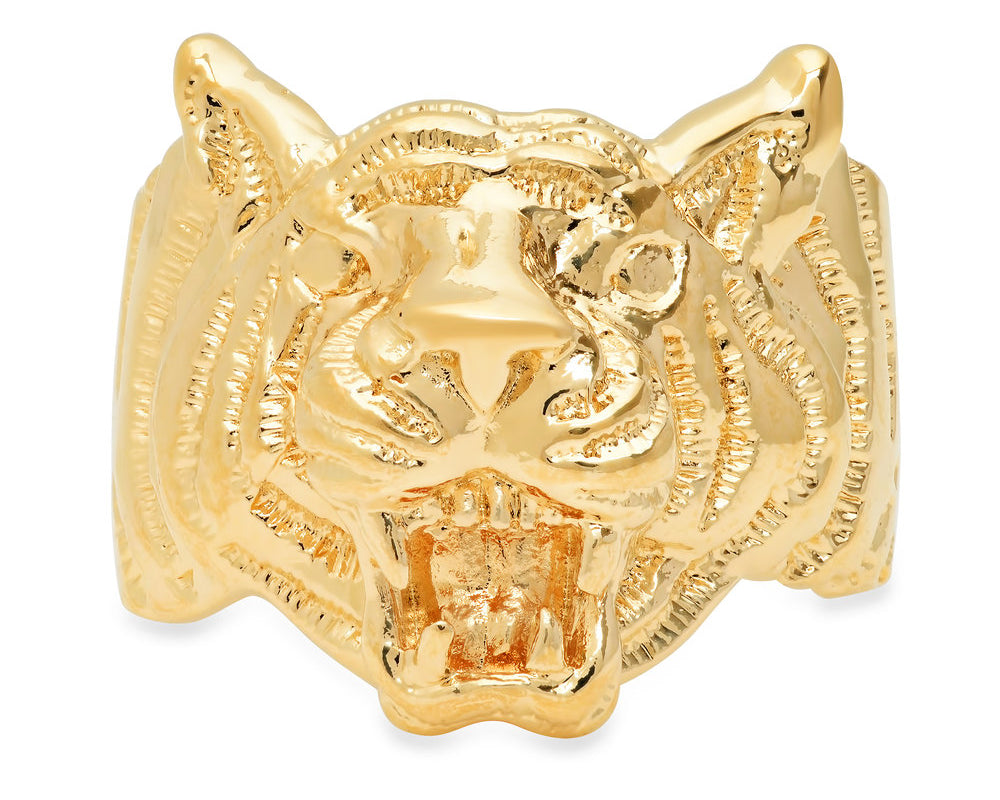 Yellow Gold Plated El Tiger Ring ( Size 8-12)