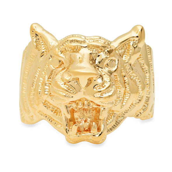Yellow Gold Plated El Tiger Ring ( Size 8-12)