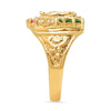 14K Yellow Gold and Cubic Zirconia Lucky Guadalupe Ring (Size 9-13)