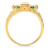 14K Yellow Gold and Cubic Zirconia Lucky Guadalupe Ring (Size 9-13)
