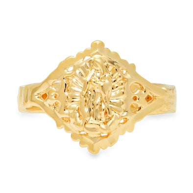 14K Yellow Gold Our Lady of Guadalupe Ring (Size 5-8)