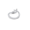 Rhodium Plated Fashion CZ Faithful Heart Ring (Size 7)