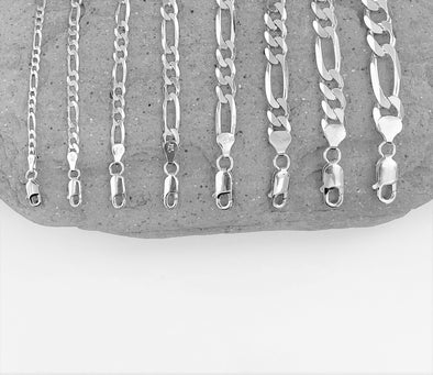 Sterling Silver Figaro Chain Necklace