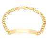 14k Yellow Gold 5.5 mm Cuban Link ID Bracelet (7-9 Inch)