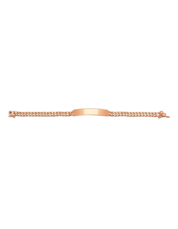 14k Yellow Gold 5.5 mm Cuban Link ID Bracelet (7-9 Inch)