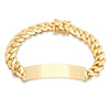 14K Yellow Gold 10 mm Cuban Link ID Bracelet (8-9 Inch)