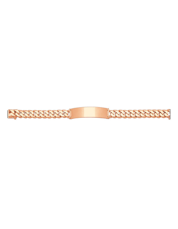 14K Yellow Gold 10 mm Cuban Link ID Bracelet (8-9 Inch)