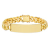 14K Yellow Gold 12 mm Cuban Link ID Bracelet (8-9 Inch)