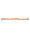 14K Yellow Gold 13 mm Cuban Link Beveled ID Bracelet (8-9 Inch)