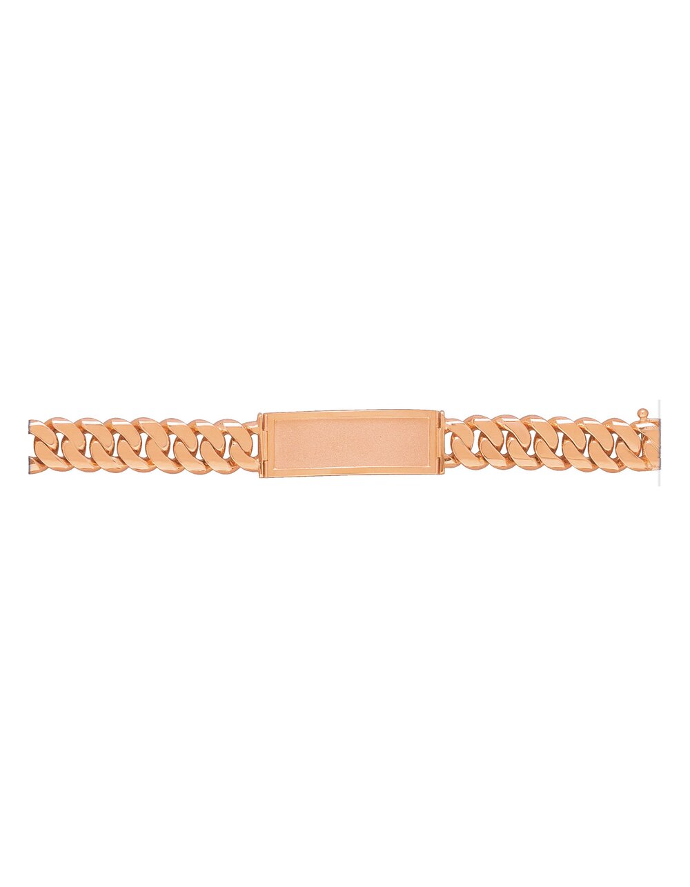 14k Yellow Gold 18 mm Cuban Link Beveled ID Bracelet (8.5-9.5 Inch)