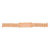 14k Yellow Gold 18 mm Cuban Link Beveled ID Bracelet (8.5-9.5 Inch)
