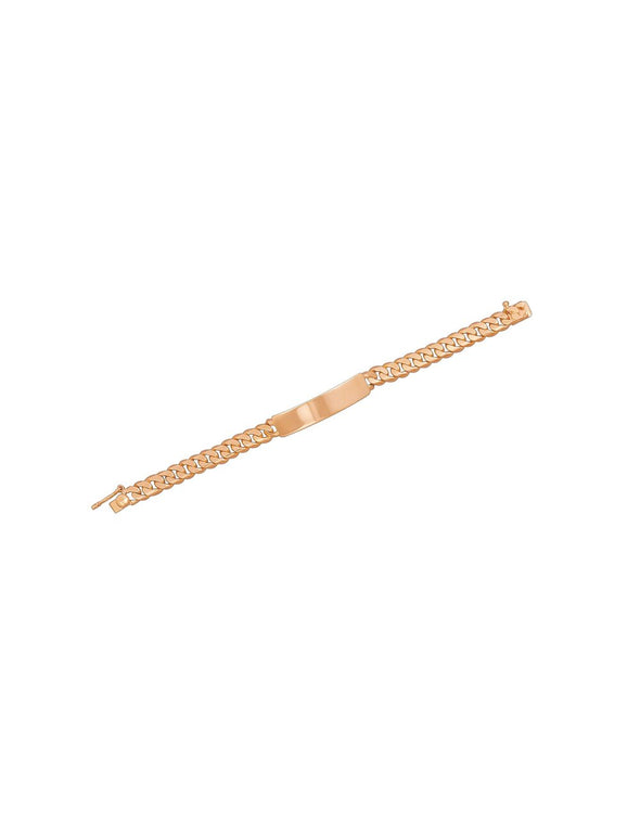 14K Yellow Gold 6.5 mm Cuban Link Baby ID Bracelet (6-7 Inch)