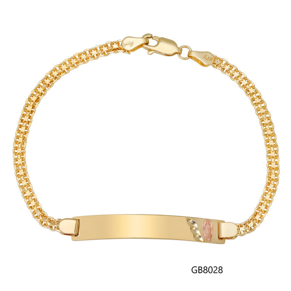 14K Yellow Gold Bismark Ladies ID Bracelets
