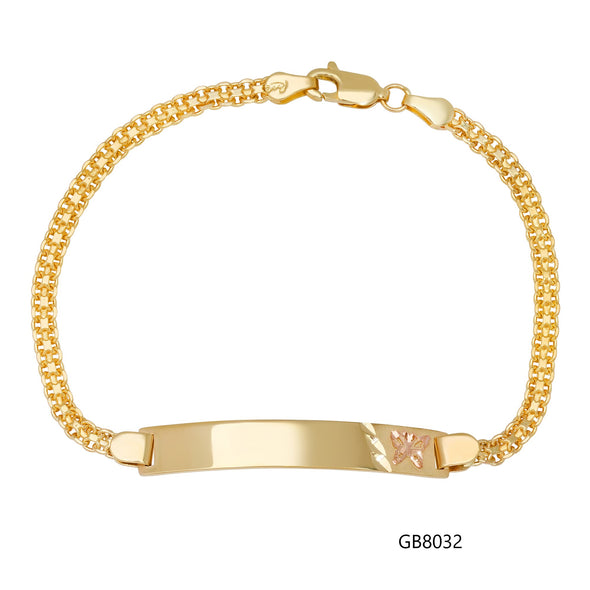14K Yellow Gold Bismark Ladies ID Bracelets